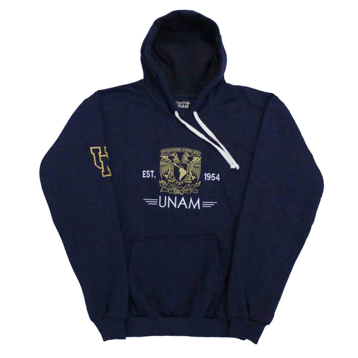 SUDADERA AZUL ESCUDO UNAM BORDADO EN DORADO