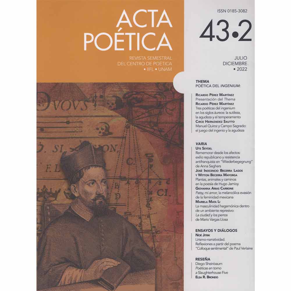 REVISTA ACTA POÉTICA VOLUMEN 43 NÚMERO 2