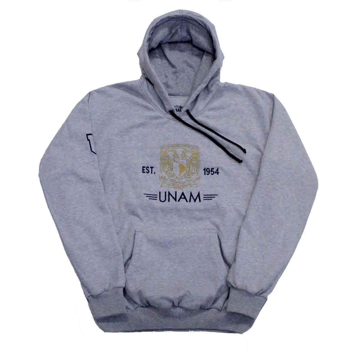 SUDADERA GRIS ESCUDO UNAM