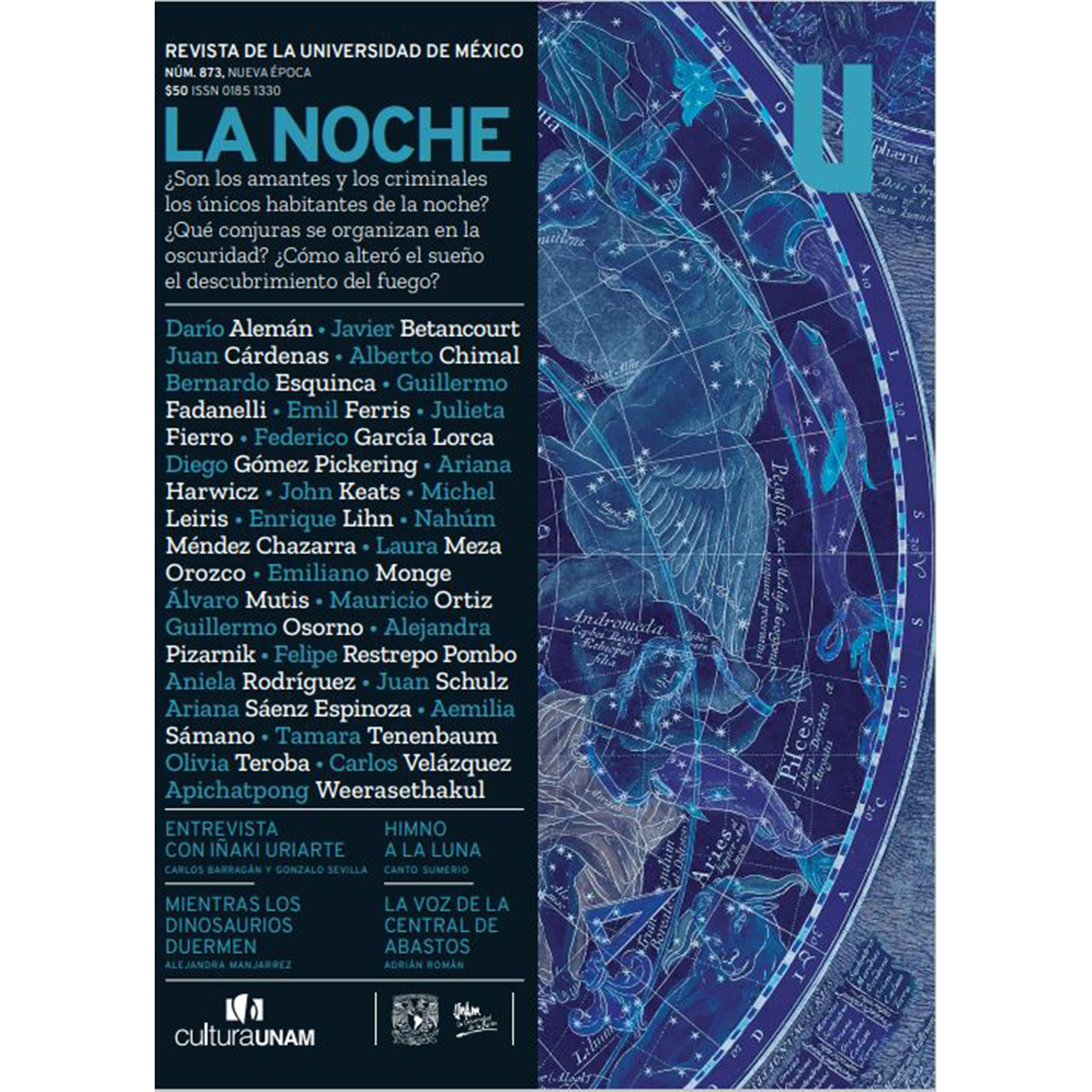 REVISTA DE LA UNIVERSIDAD DE MÉXICO, NÚM. 873, NUEVA ÉPOCA, JUNIO  DE 2021. LA NOCHE