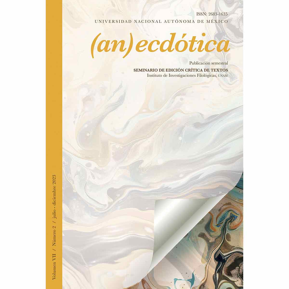 REVISTA (AN)ECDÓTICA VOLUMEN 7 NÚMERO 2