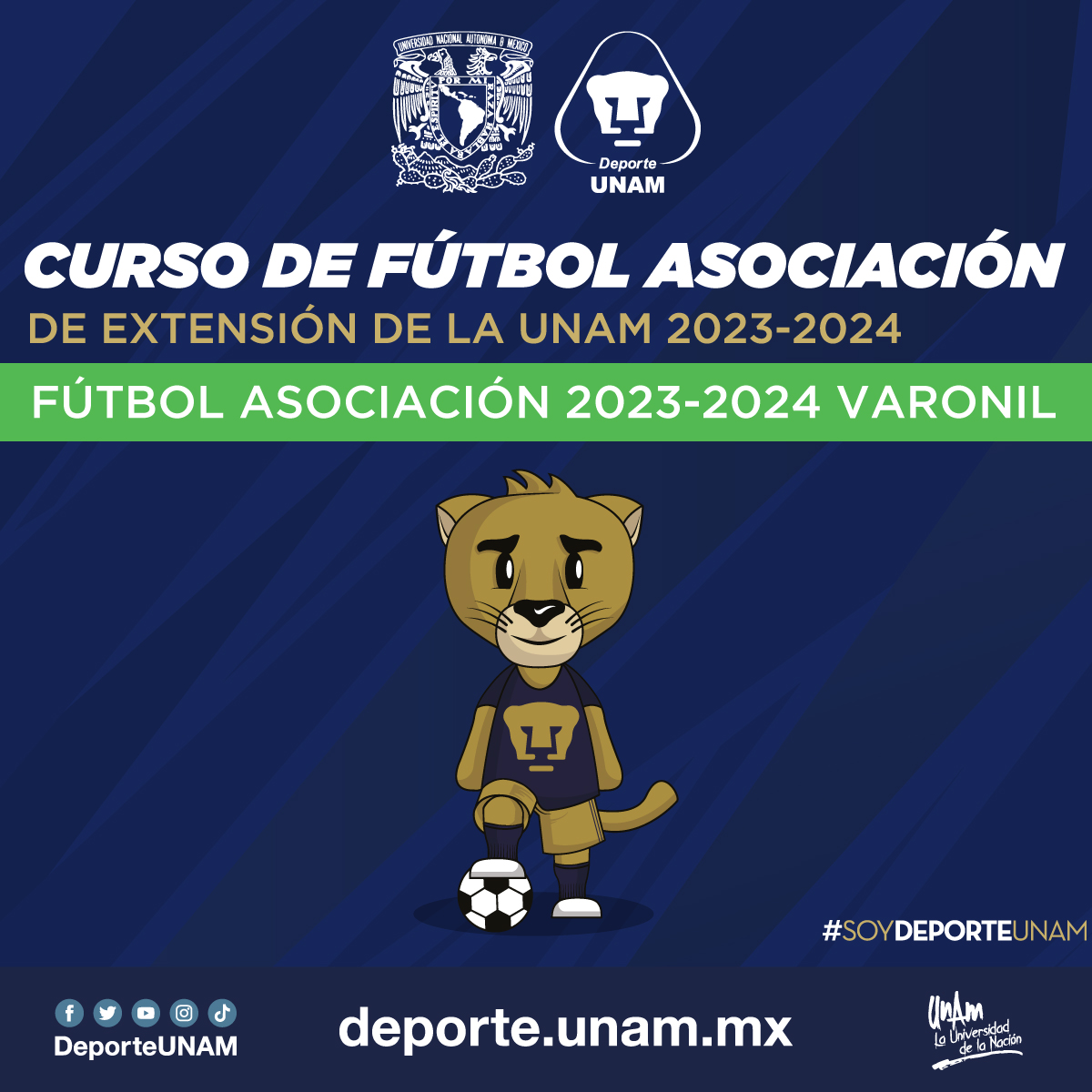 CURSO DE FÚTBOL ASOCIACIÓN (2023- 2024) VARONIL, 3 PRIMEROS PAGOS