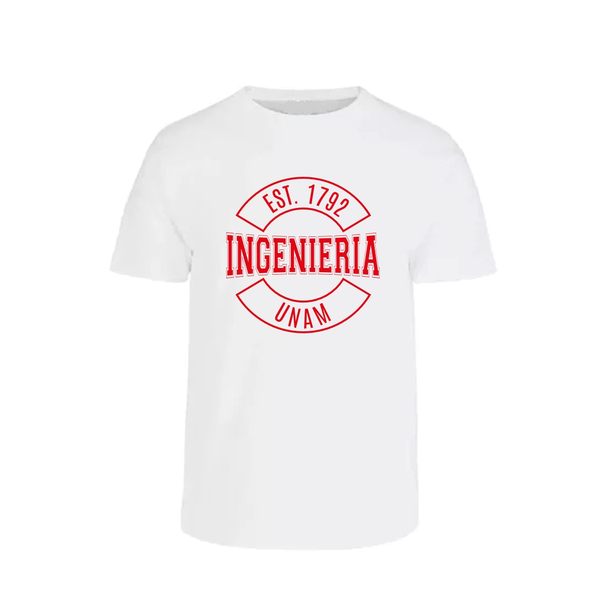 PLAYERA BLANCA PARA HOMBRE INGENIERÍA