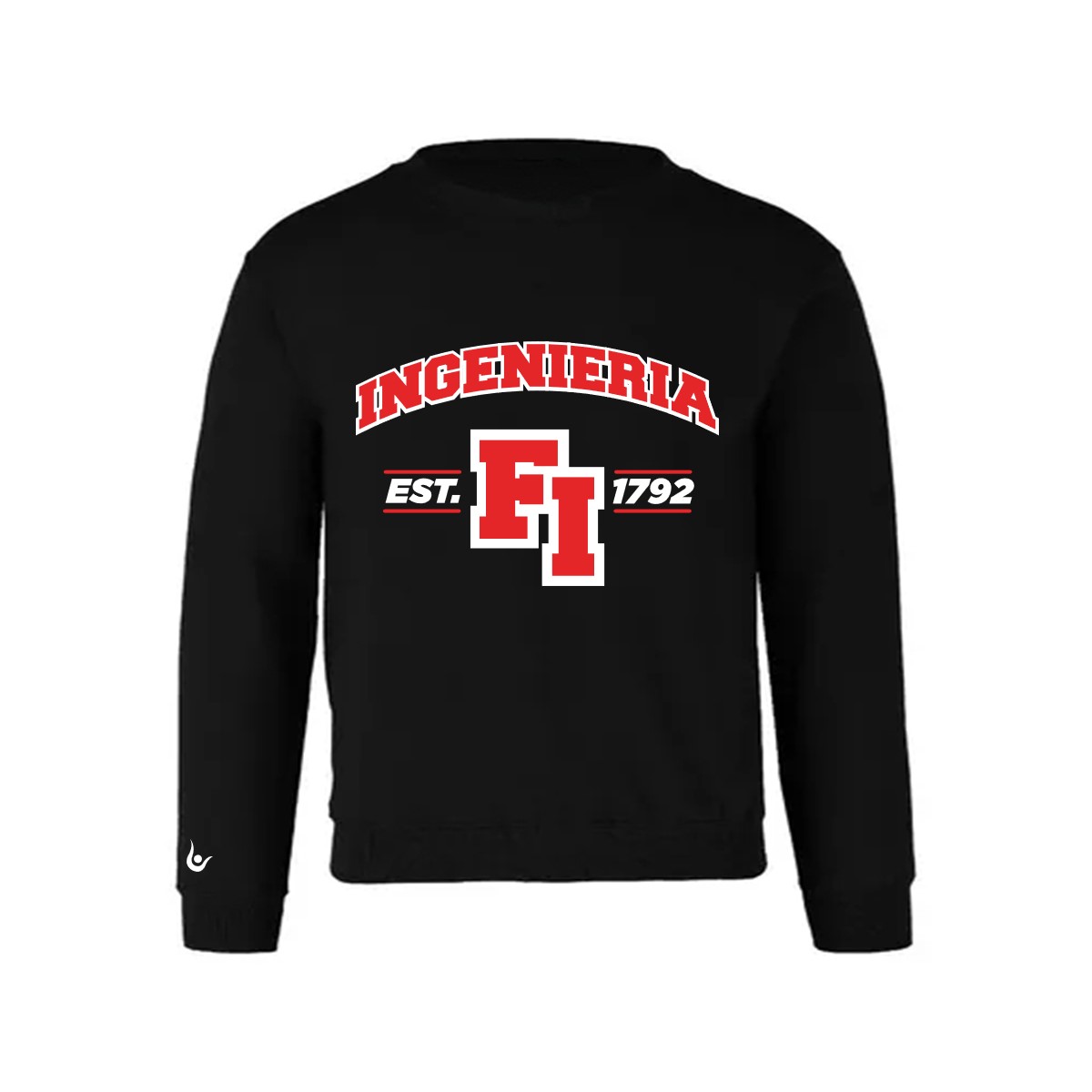 SUDADERA PULLOVER INGENIERÍA FI 1792 NEGRA