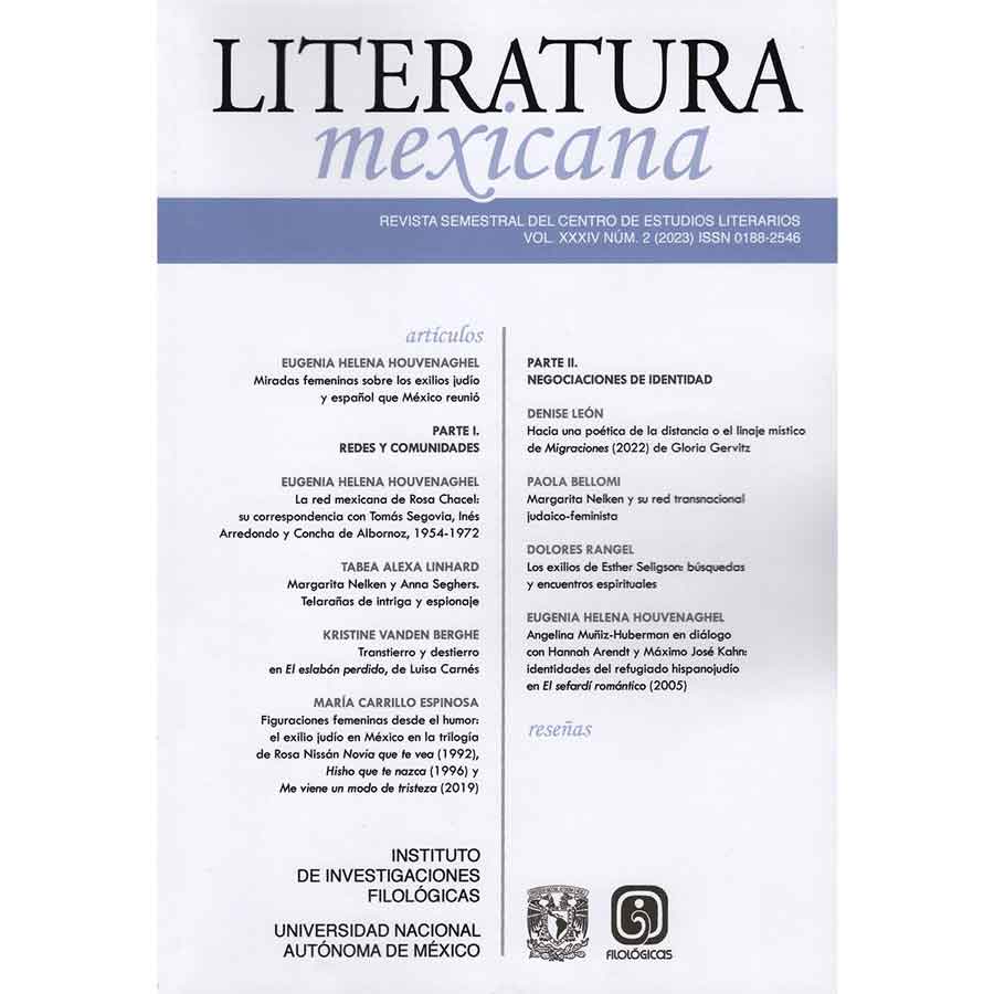 LITERATURA MEXICANA VOLÚMEN 34 NÚMERO 2.