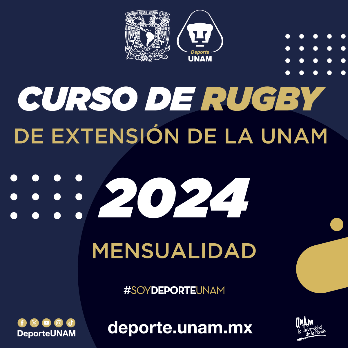 CURSO DE RUGBY DE EXTENSIÓN DE LA UNAM 2024