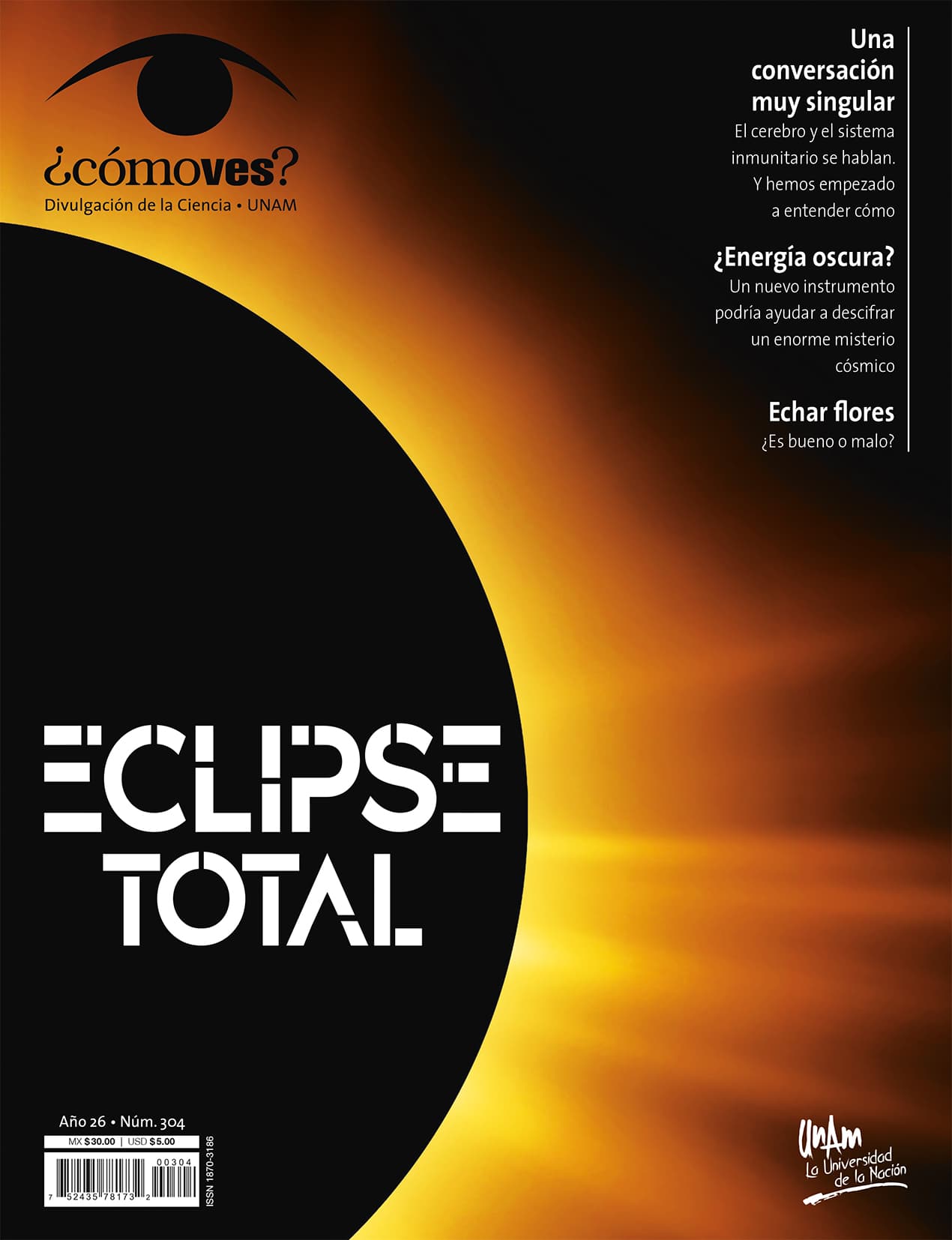 REVISTA ¿CÓMO VES? NÚMERO 304. ECLIPSE TOTAL