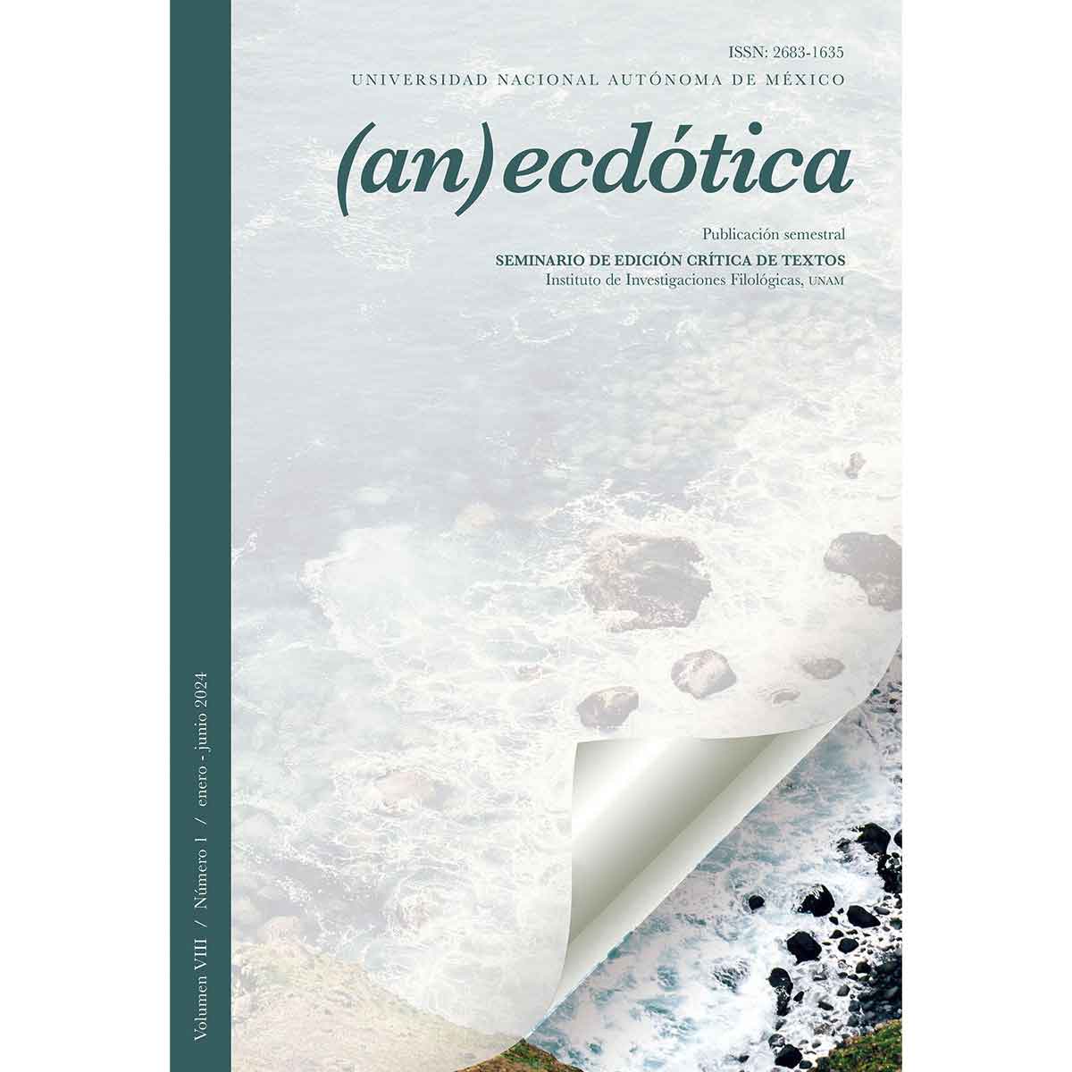 REVISTA (AN)ECDÓTICA VOLUMEN 8 NÚMERO 1