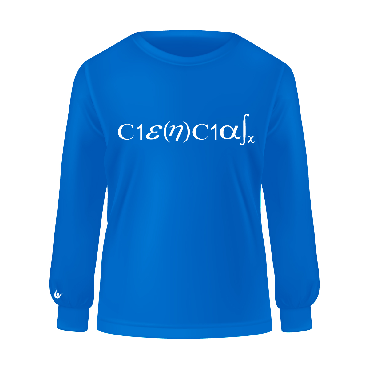 PLAYERA MANGA LARGA AZUL CIENCIAS