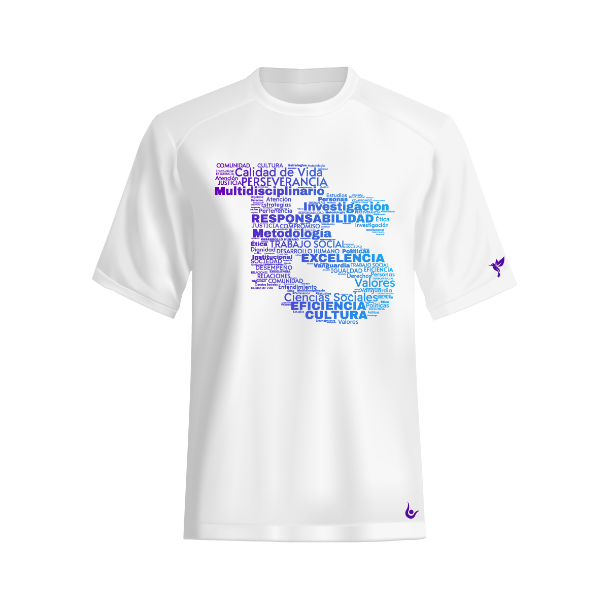 PLAYERA BLANCA DAMA COLLAGE LETRAS TS