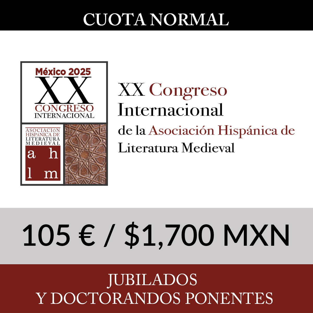 XX Congreso Internacional de la Asociación Hispánica de Literatura Medieval