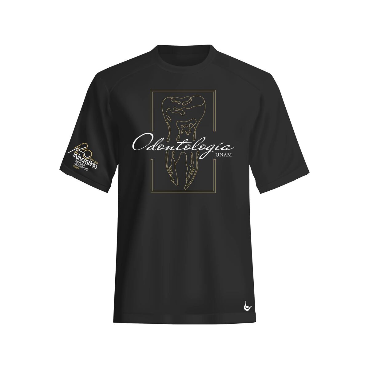 PLAYERA ODONTOLOGÍA UNAM NEGRA CABALLERO