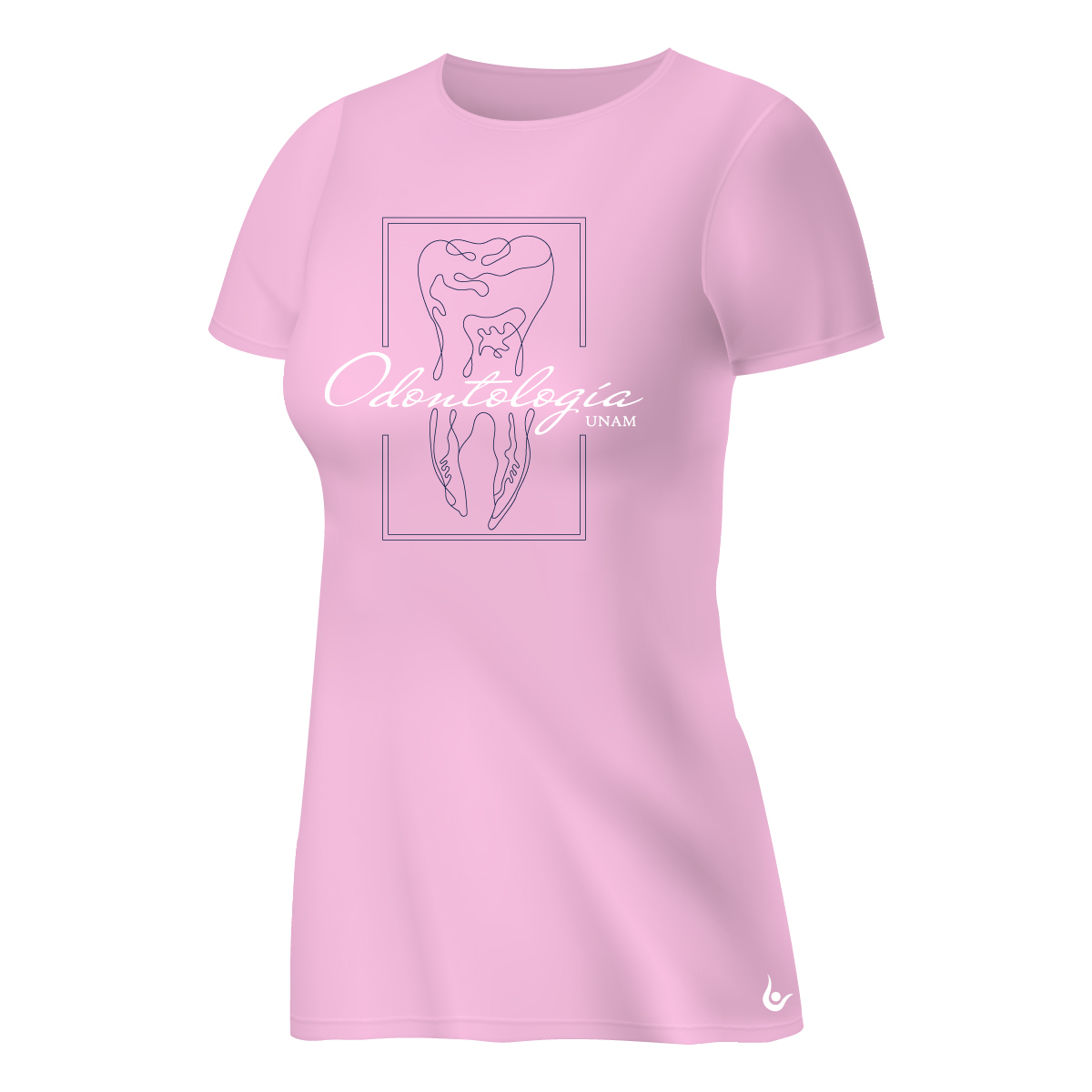 PLAYERA ODONTOLOGÍA UNAM DAMA ROSA PASTEL DAMA