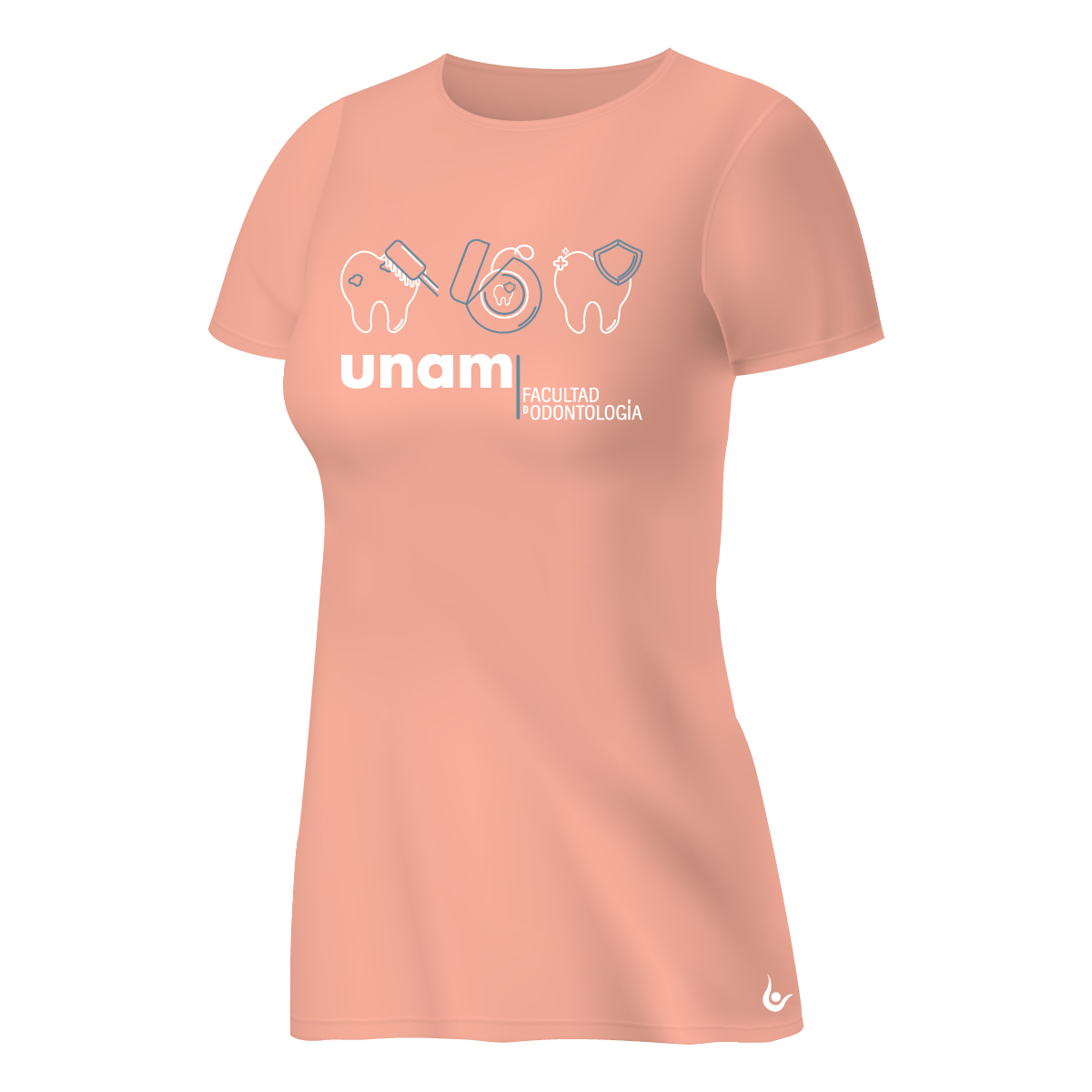 PLAYERA UNAM ODONTOLOGÍA CORAL DAMA