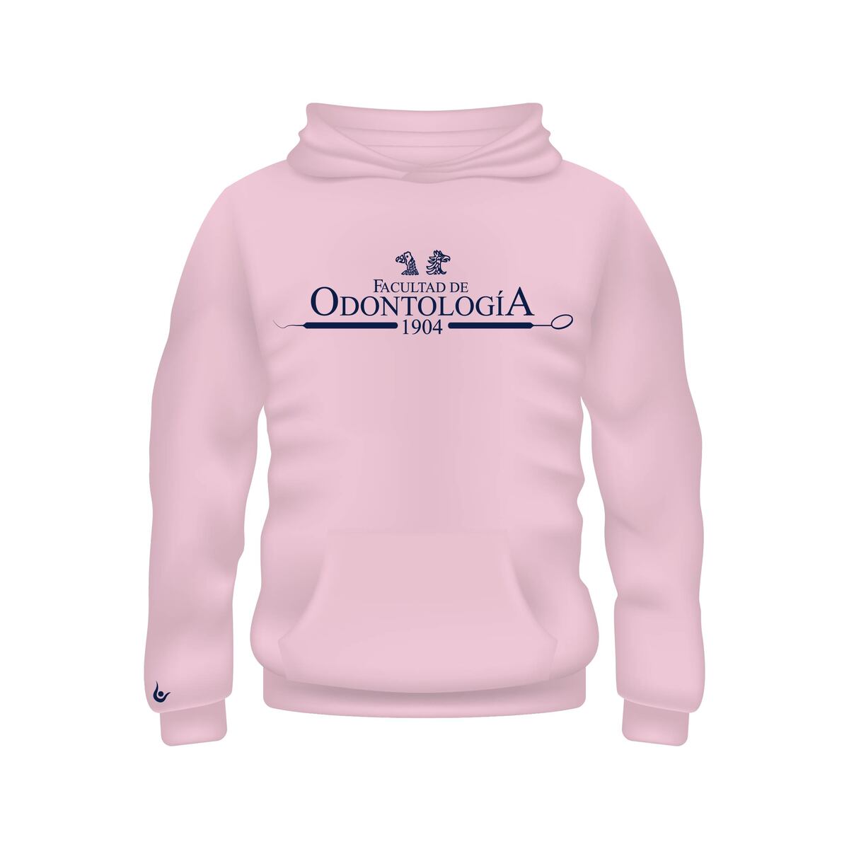 HOODIE ROSA PASTEL FACULTAD DE ODONTOLOGÍA