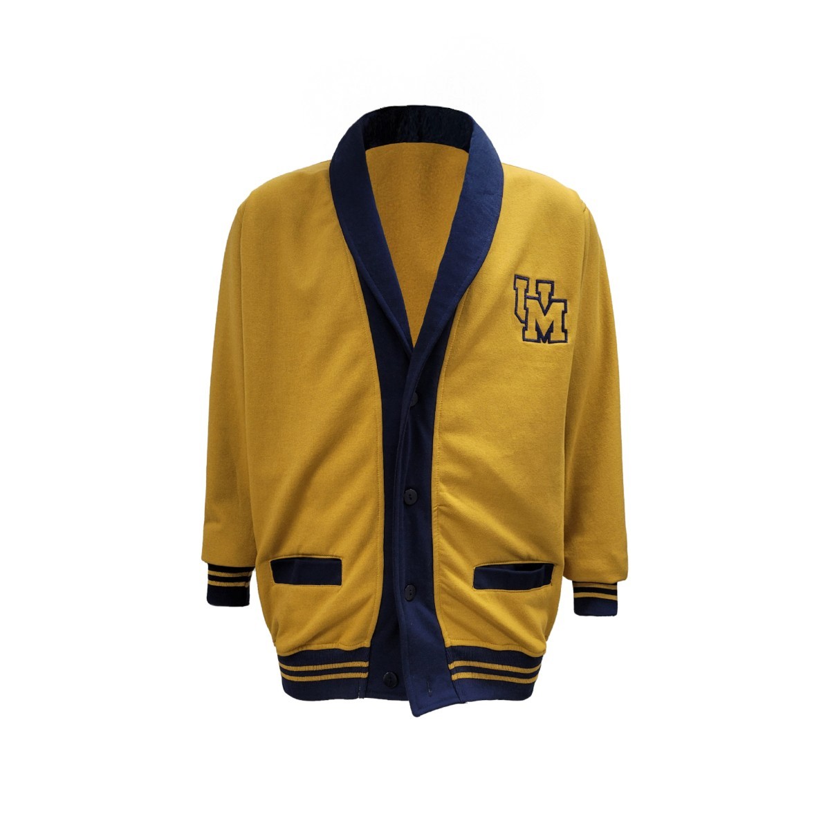 CARDIGAN INFANTIL AZUL Y ORO UM