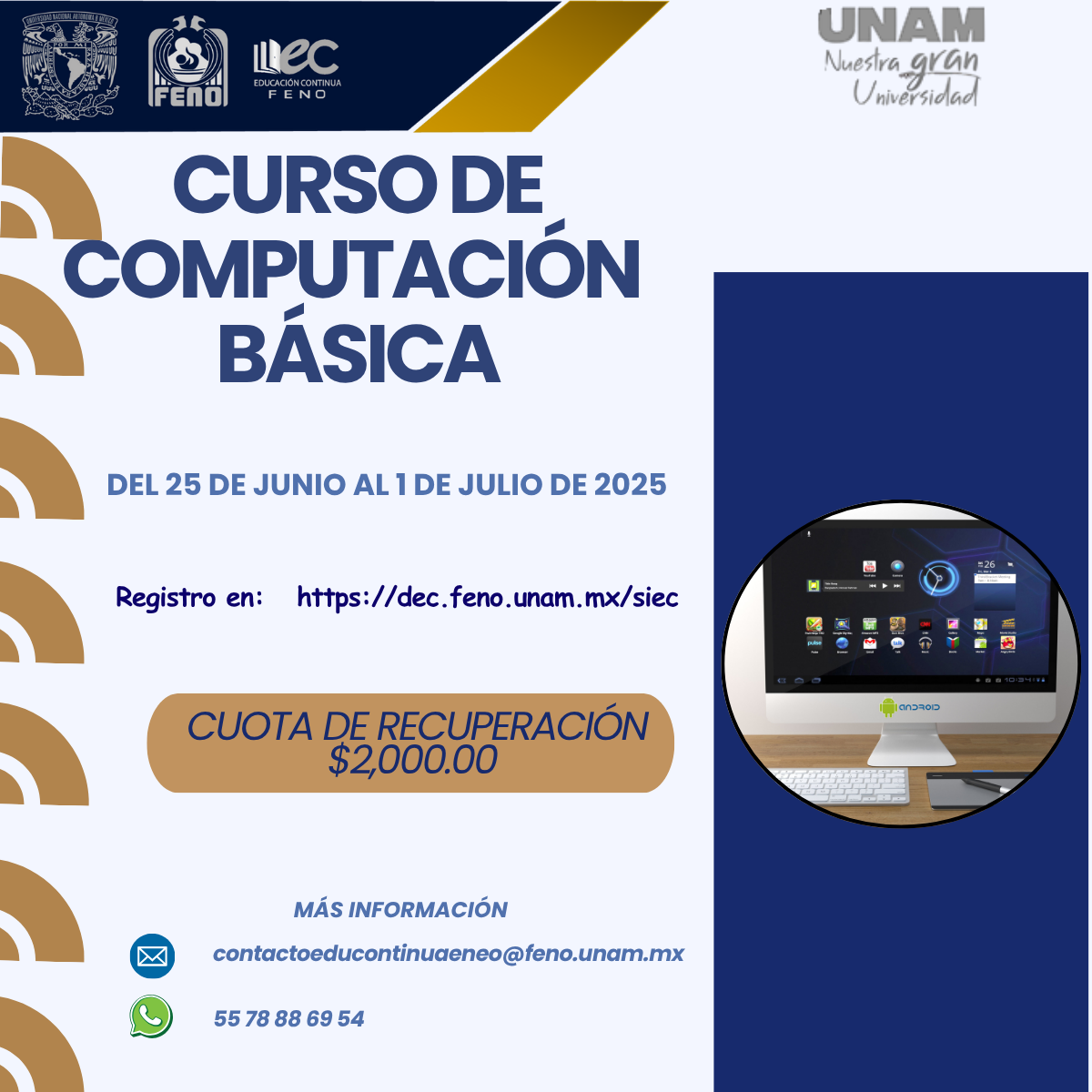 CURSO DE COMPUTACIÓN BÁSICA 25 DE JUNIO AL 1 DE JULIO