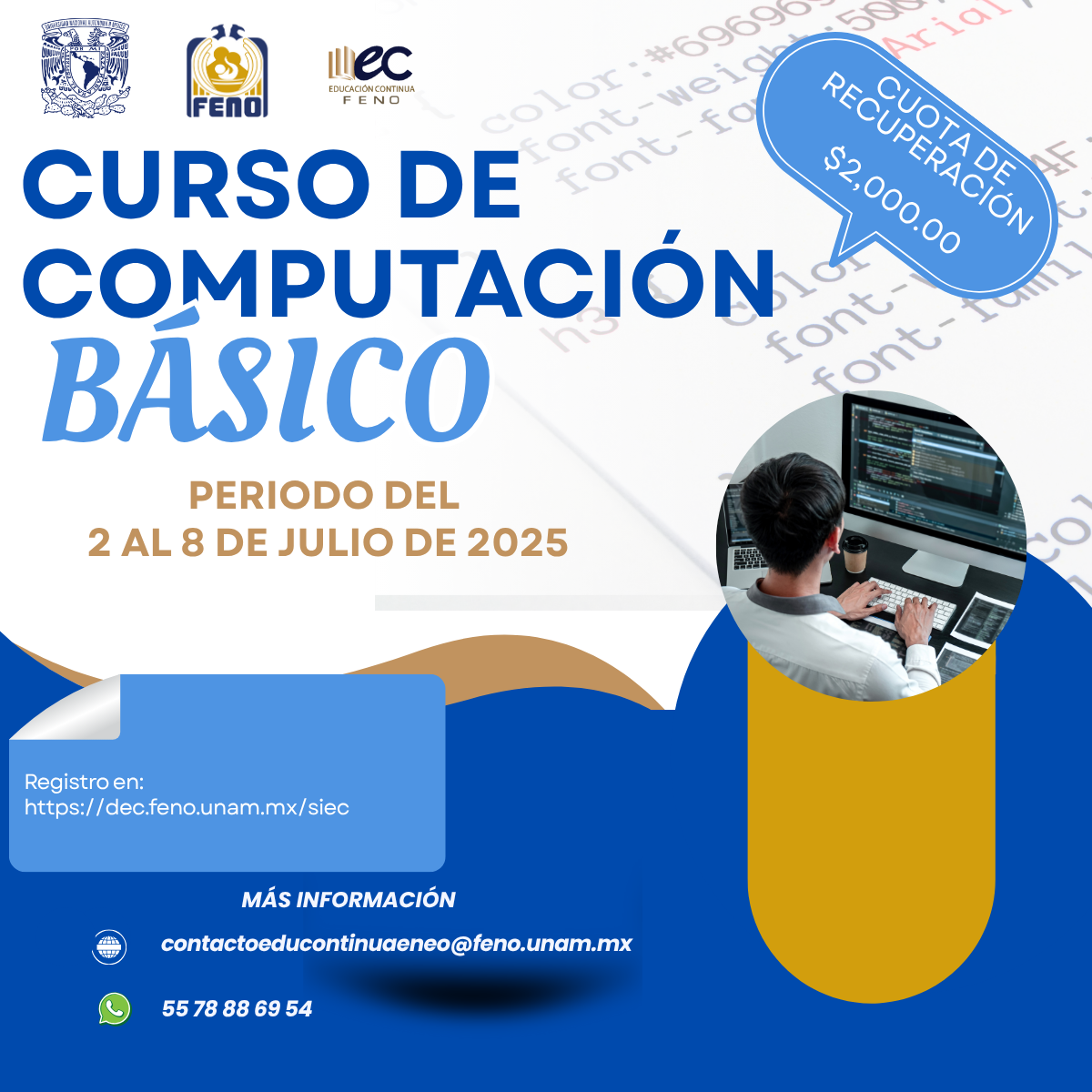 CURSO DE COMPUTACIÓN BÁSICA 2 AL 8 DE JULIO