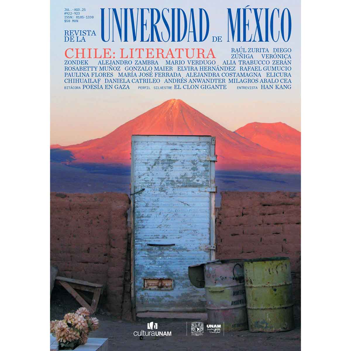 REVISTA DE LA UNIVERSIDAD DE MÉXICO, nro. 922 - 923 CHILE: LITERATURA