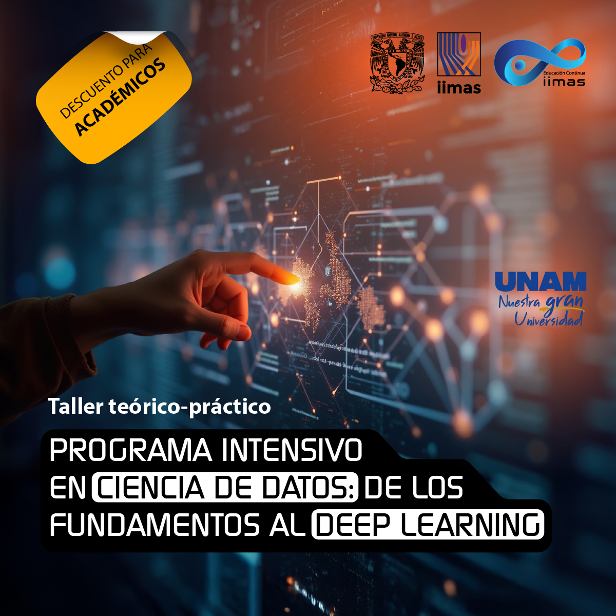 INSCRIPCIÓN ACADÉMICOS: PROGRAMA INTENSIVO EN CIENCIA DE DATOS: DE LOS FUNDAMENTOS AL DEEP LEARNING
