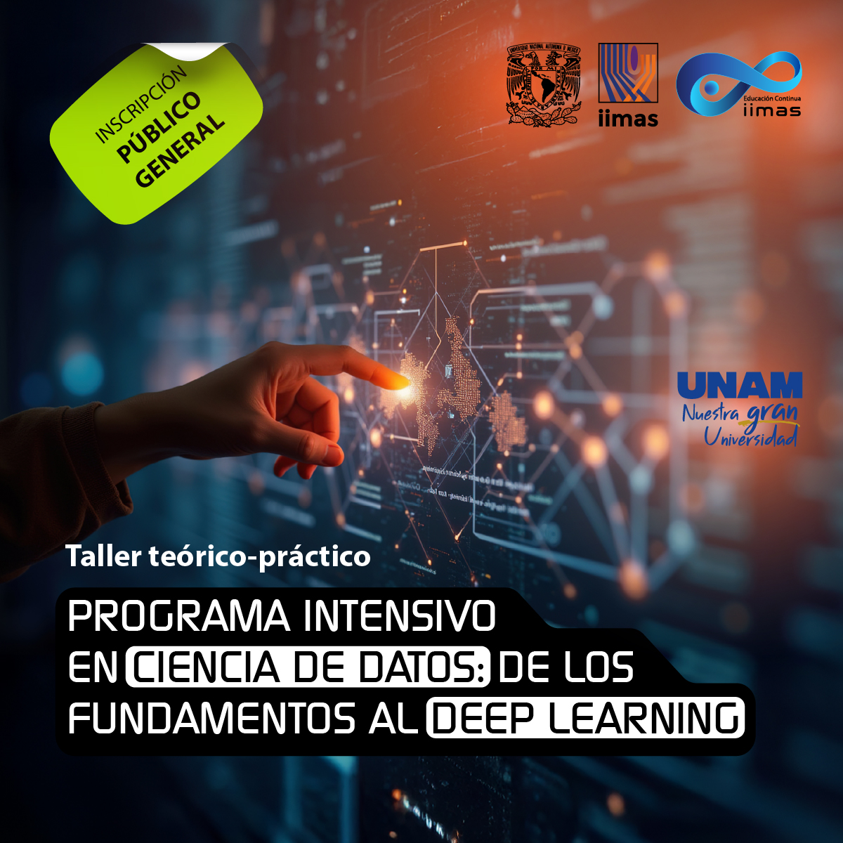 INSCRIPCIÓN PÚBLICO GENERAL: PROGRAMA INTENSIVO EN CIENCIA DE DATOS: DE LOS FUNDAMENTOS AL DEEP LEARNING