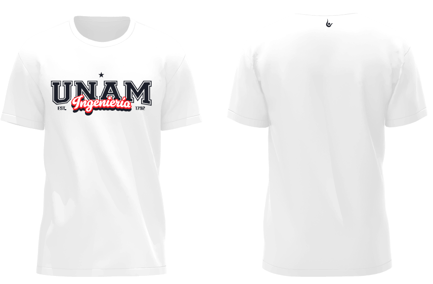 PLAYERA BLANCA UNAM INGENIERÍA