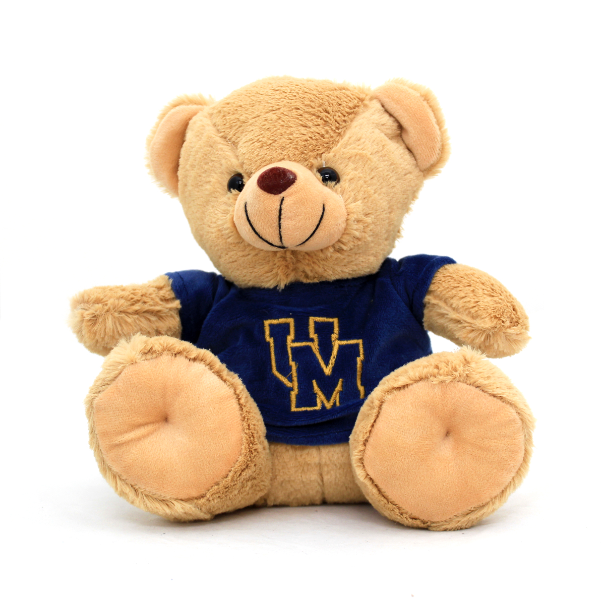 OSO PELUCHE PELO LARGO PLAYERA AZUL LOGO UM