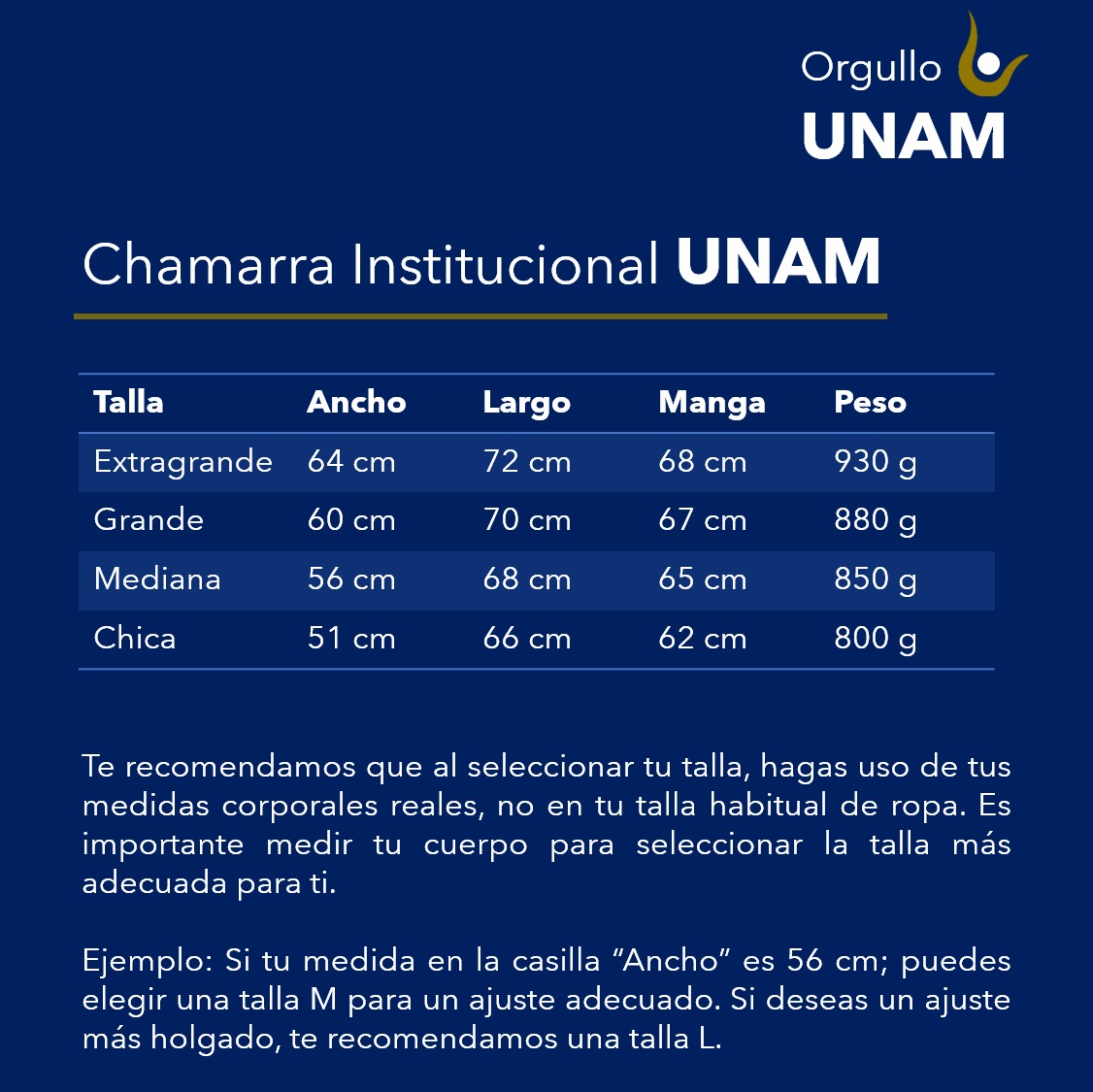 CHAMARRA CLÁSICA ESCUDO UNAM